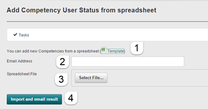 Import Competency User Status form