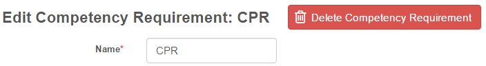 Delete Competency Requirement