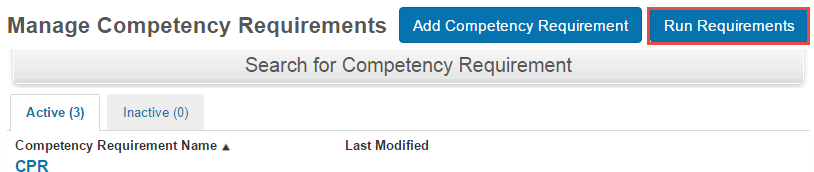 Run Requirements