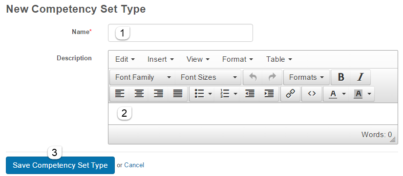 Save Competency Set Type
