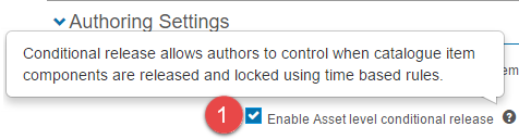 Authoring Settings expanded