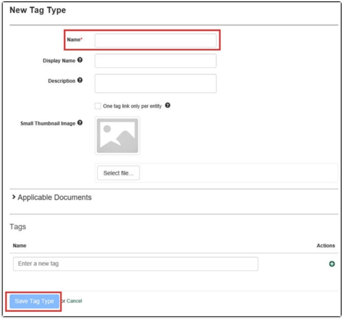 Add Tag Type