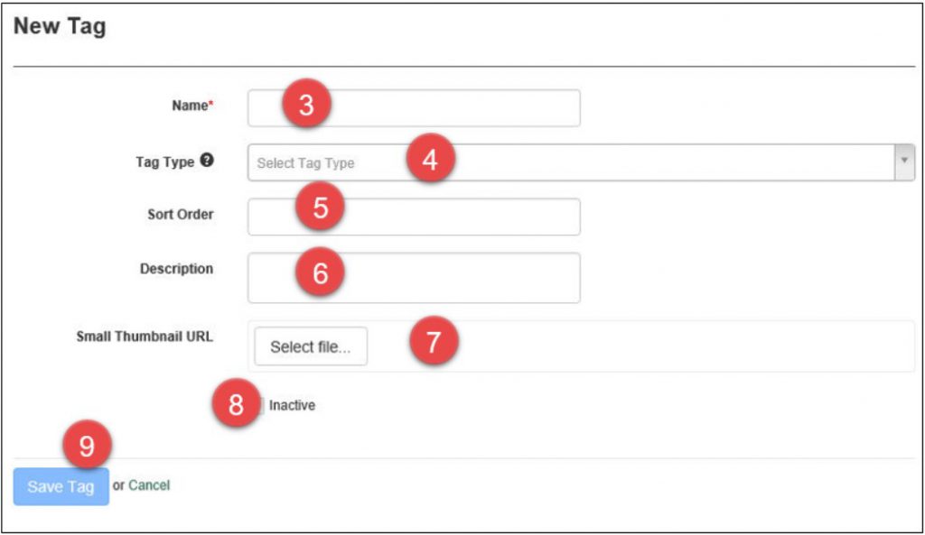 Add Tag form