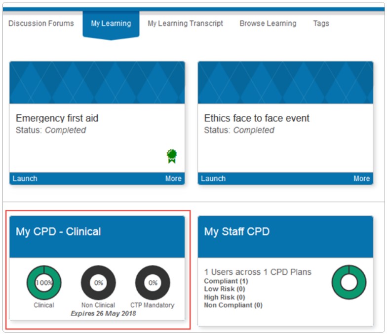 My CPD tile