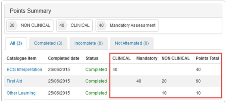 Transcript with tag type columns