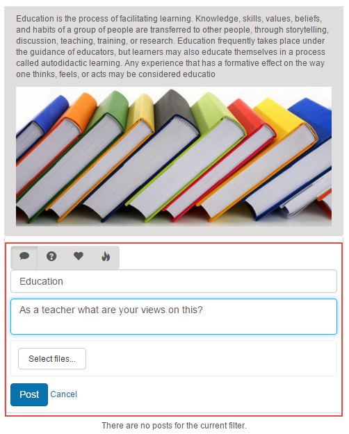 Discussion forum attached