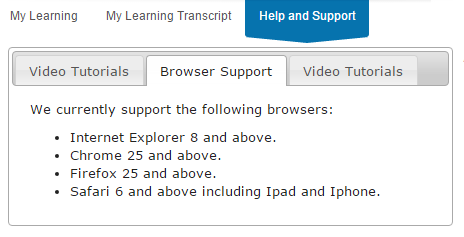 Help and Support menu link