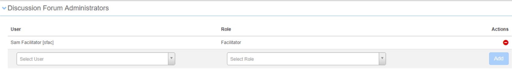 Add forum administrators