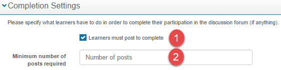 Completion settings detail