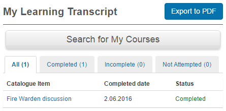 Completion in transcript