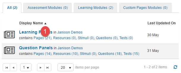 Module pages