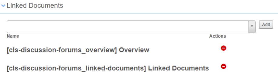 Linked documents — edit forum