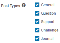 Post types setting