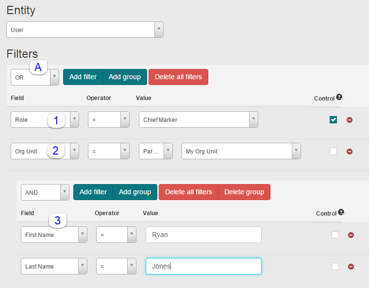 Complex filter example