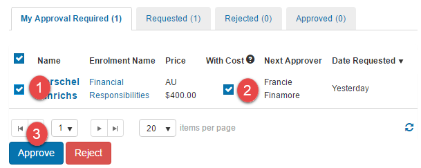 Approve with cost