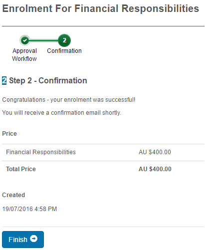 Step 2 confirmation
