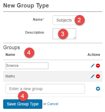 Add group type form