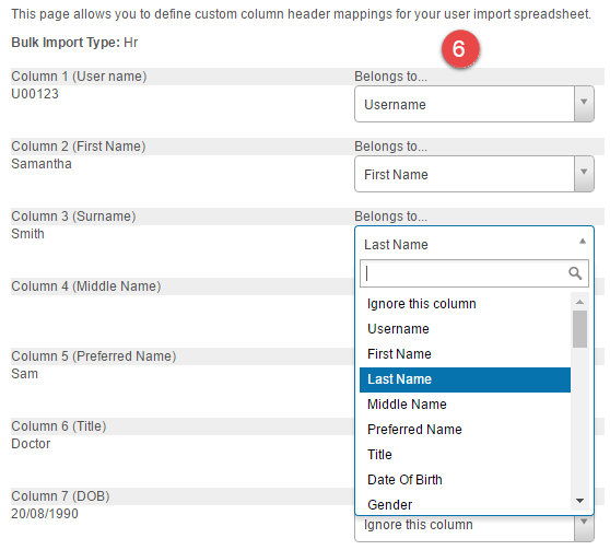 Mapping dropdowns