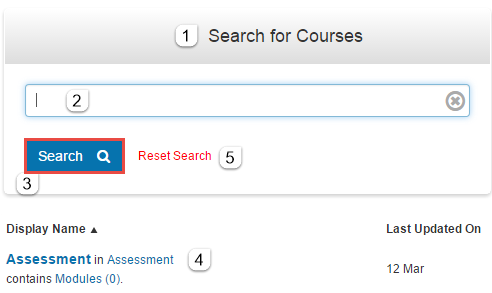 Search for Courses