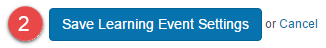 Save Learning Event Settings