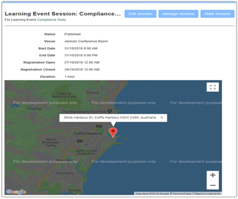 View session screen