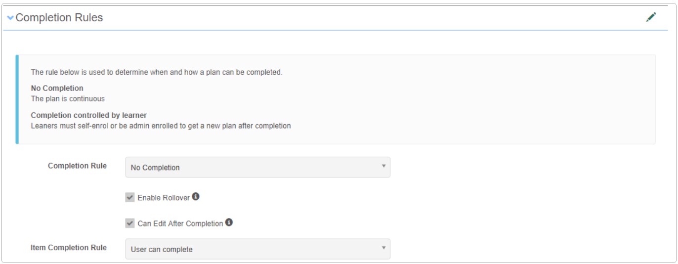 Completion rules