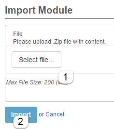 Import Module form