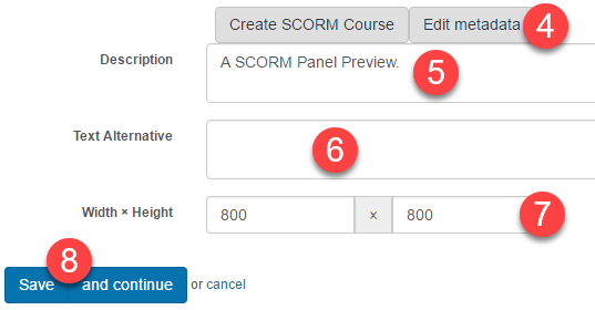 SCORM metadata