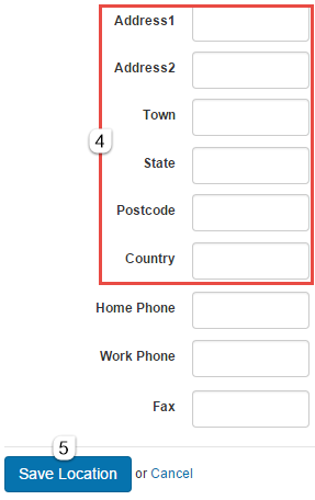 Add Location form — address