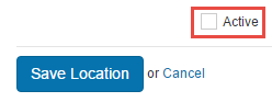 Edit Location form