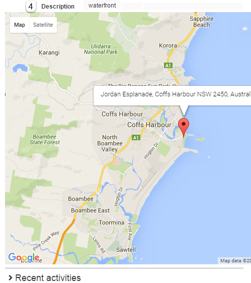 Location details — description and map