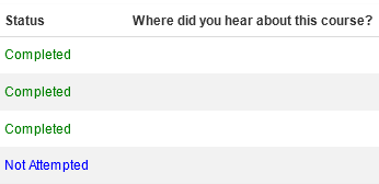 Custom attribute columns on transcript