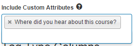 Custom attributes dropdown