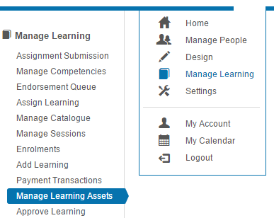 Manage Learning Assets
