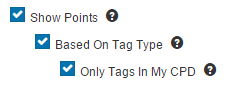 Show Points additional options