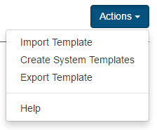 Export all templates from Actions menu