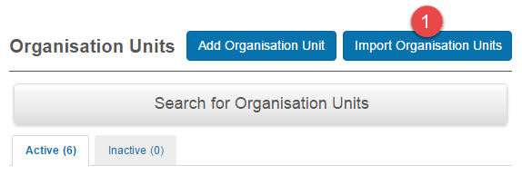 Import Organisation Units button