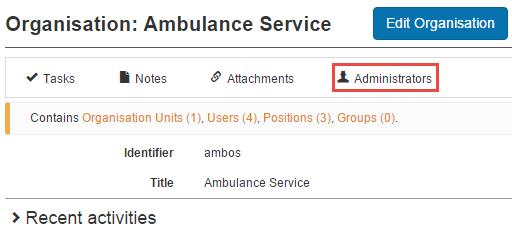 Organisation details