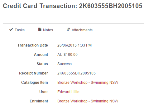 Transaction details