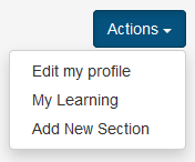 Actions menu