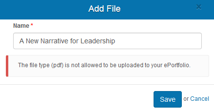 File type not allowed feedback