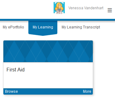My Learning dashboard
