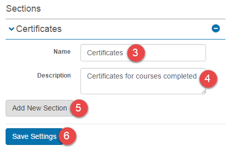 New section form