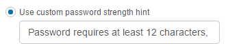 Custom hint setting