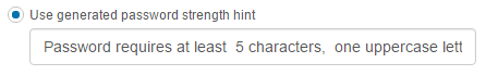 Generated hint setting