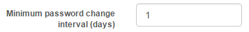 Minimum change interval setting