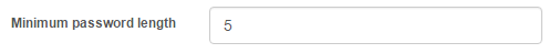 Minimum length setting