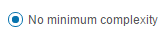No minimum complexity