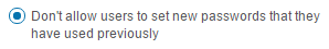 Disallow reuse setting