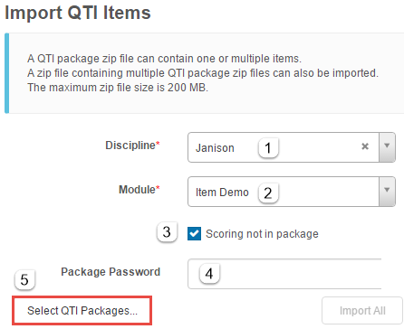 QTI import form